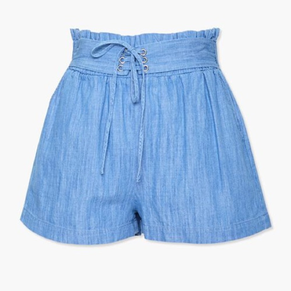 Forever 21 Lace Up Paperbag Short